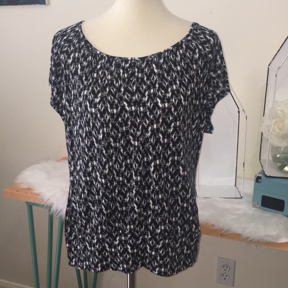 Daisy Fuentes XL Black and White‎ Blouse